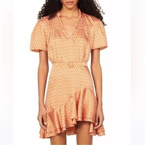 Suzen Asymmetric Ruffle Mini Dress size small